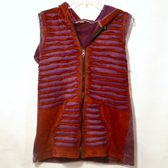 Boho Tops - Hippie Boho Bohemian Sweatshirt Sleeveless Vest